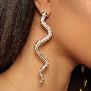 Bohemian glam Snake statement earrings